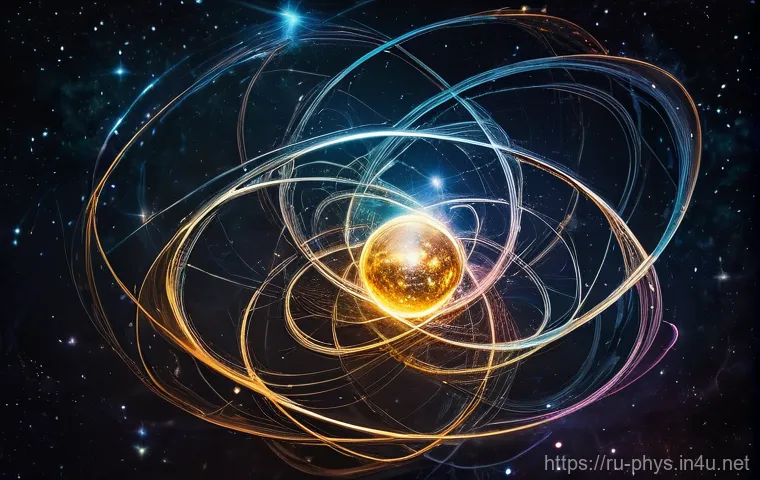 양자 혼합과 중첩 상태 - **Quantum Superposition: The Whispering Possibilities**
    "An abstract, glowing central orb, repre...