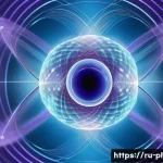 Home 22 슈뢰딩거 방정식 응용 - A highly detailed scientific illustration of an atom depicting quantum states and electron probabili...
