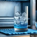 Home 20 물질의 상전이와 임계현상 - A detailed scientific illustration showing the phase transition of water turning into ice inside a t...