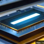 Home 23 카시미르 효과 연구 - A highly detailed close-up of two parallel metallic plates at nanometer distance in a vacuum chamber...